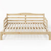 3FT Single Daybed w/ Pull out Trundle Bed Frame Sofa Bed Living Room Bedroom