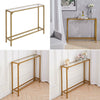 Slim Glass Top Hallway Console Table Entryway Living Room Side End Table Narrow