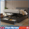 VELVET OTTOMAN STORAGE BED FRAME GAS LIFT UP 4FT6 DOUBLE SIZE WITH DRAWER
