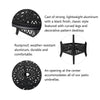 Black Cast Aluminium Elizabeth Round Table Garden Dining Table Chair Bistro Set