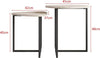 Round Coffee Table Set of 2 Small Coffee Table Living Room Tables,Metal Frame...