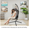 Foldable Garden Hanging Egg Chair w/Stand Outdoor Seat Cloth Swing Hammock Patio