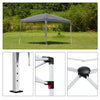 2X2m Pop-up Gazebo Marquee Canopy Outdoor Garden Wedding Tent Black/Grey/Blue