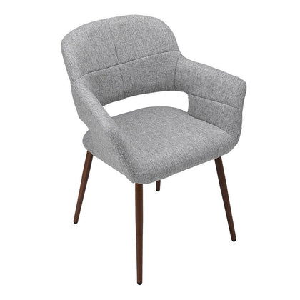 2Pcs Upholstered Kitchen Chairs w/ Hollow Back Dining Room Armrest Side Chairs