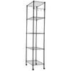 5 Tier Metal Storage Rack/Shelving on Wheel Wire Shelf Kitchen/Office Unit New