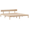 Bed Frame with Headboard 200x200 Solid Wood Pine G6C7