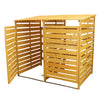 Wheelie Bin Storage Double Wooden Store Outdoor Garden Dustbin Shed Free Kit