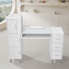 Manicure Storage Table Makeup Station Nail Desk Workstation Shelves Equipment