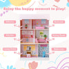 Wooden Doll House and Play Kitchen Double Sided Dollhouse Barbie