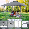 Outdoor Easy Setup Gazebo 395 x 395 cm Pop up Canopy Tent-Grey