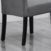 1/2/4/6 Dining Chairs Armchair High Back Linen/Velvet Upholstered Wood Legs Home