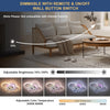 LED Crystal Ceiling Light 3-Color Stepless Dimming RGB Backlight Remote Control