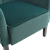 Nordic Green Velvet Armchair Buttoned Tufted Single Sofa Chair Chesterfield Back