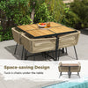 Outdoor Patio Furniture Set 5 Pieces Patio Dining Set-White
