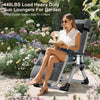 NAIZEA Outdoor Padded Lawn Recliner Zero Gravity Chair Folding Chaise Chairs