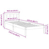 Long Bed Frame without White 90x210 Solid Wood Pine K0Z7
