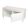 Wood Shoe Bench Cushioned Ottoman Storage Unit Hallway Shoes Changing Seat Chair