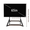 Heavy Duty TV Floor Stand with 2 Wood Shelves for 65-100 Inch TV Corner Bracket