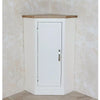 Off White Painted Corner Bathroom Furniture Vanity Cabinet Cupboard with Storage