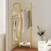 Durable Coat Rack Sturdy Entryway Garment Stand 180-90° Foldable Storage Shelf