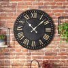 GARDEN ROMAN WALL CLOCK LARGE INDOOR OUTDOOR BIG ROMAN NUMERALS RESIN WATERPROOF