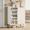 Modern Shoe Storage Cabinet, 5-Tier Wooden Shoe Cabinet with 2 Doors for Hallway