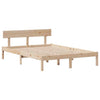 Bed Frame with Headboard 150x200 King Size Solid Wood Pine B4I6