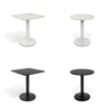 Modern Wood Grain Bar Table with Square/Round Tabletop and Metal Base Home Pub