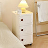 Square Plastic Cabinet Floor Standing Moving Storage Unit Bedroom Bathroom Chest
