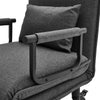 Adjustable Folding Single Sofa Chair Bed Lounge Sleeper Sofas Metal Leg W/Castor