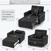 Convertible Sofa Bed 3-in-1 Pull out Arm Chair Folding Recliner Sleeper