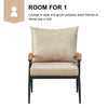 PU Single Sofa Wood Arm Metal Frame Comfort Save Space Office Home Hotel Lounge