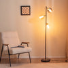 162CM Modern Floor Lamp Home Freestanding Tree Lamp w/ Foot Switch 3 Lampshades