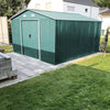 12x10ft Shed Storage Garden Shed Metal Steel Garden Storage Tool Shed With Base
