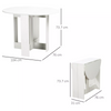 Drop Leaf Dining Table Space Saving Folding Kitchen Desk White Modern Compact