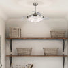 Ceiling Fan with LED Light Adjustable Wind Speed Remote Low Profile 42x12in
