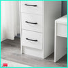 Vanity Dressing Table Set Makeup Desk Mirror & Stool Shelves 3 Color LED Lighted