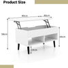 Lift Top Coffee Table Modern Wooden Lift Top Dining Cocktail Table Living Room