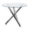90cm Clear Tempered Glass Dining Table Home Furniture Cafe Lounge Recept Table