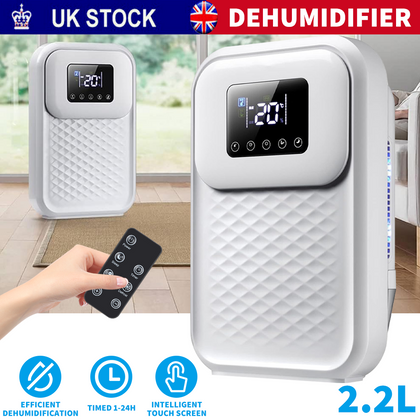 2.2L Large Dehumidifier Portable Quiet Home Air Dryer for Mould Moisture Damp