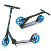 Adult Teens Kick Scooter Foldable Ride On 2 Big Wheels Adjustable W/ LED Light