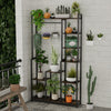 Tall Plant Stand Metal Indoor Flower Pot Rack Hanging Hooks Living Room Balcony