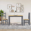 Dining Chairs Room Kitchen Chair 2 pcs Grey Solid Wood Pine