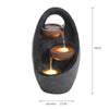 Garden Outdoor Cascading Electric Water Feature Fountain LED Pump Statue Decor