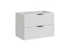 Bathroom Vanity Unit 800mm Ribbed Textured White Modern Wall Hung Floating Adel