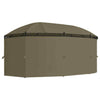 Gazebo with Curtains 520x349x255 cm Taupe 180 g/m²