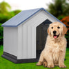 XL Plastic Dog Kennel Pet House Garden Indoor Outdoor Animal Shelter Bed+Door