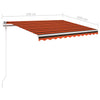Manual Retractable Awning with LED 350x250 cm Orange and Brown