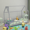 Kids Children Solid Pine Bed Frame House Chimney Roof Slatted Tree House Bed uk