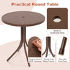 Indoor/Outdoor Collapsible Toddler Activity Table with 2 Folding Chairs-Coffee